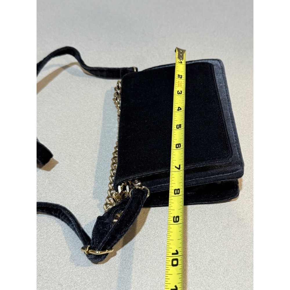 Anthropologie Velvet Crossbody Wallet inner mirror‎ slip pocket Magnetic closure - Picture 8 of 10